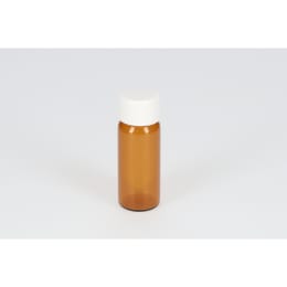 Nichiden Rika 玻璃旋盖瓶 棕色 S-2 5mL PP 盖 氟 PTFE/硅胶 包装组合套装 100 套 250097