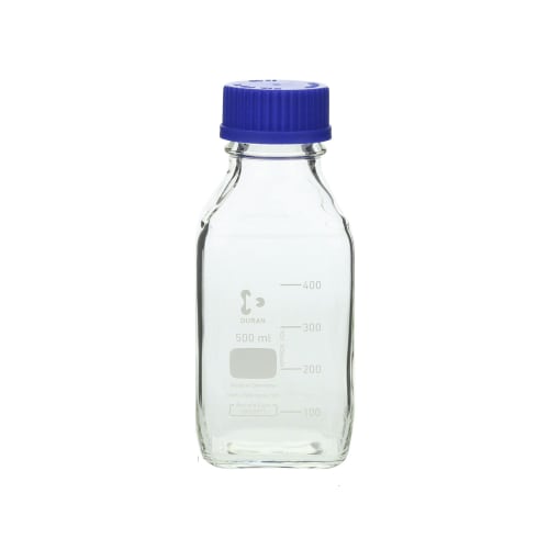 蓝盖旋口方瓶（中瓶）500mL 017230-500A