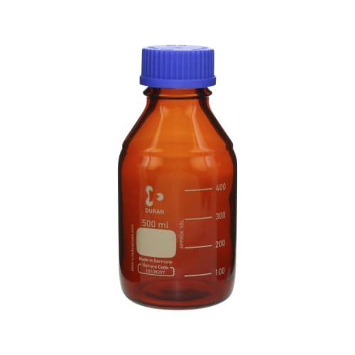 旋盖瓶（中瓶）棕色带蓝盖500mL 017210-500A