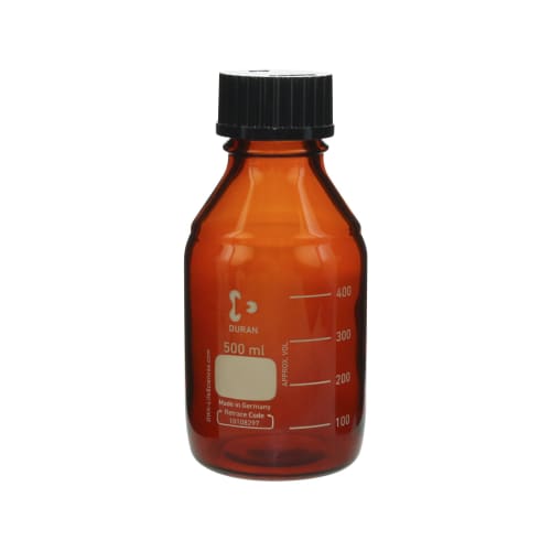 旋盖瓶（中瓶）棕色带黑盖500mL 017210-5002A