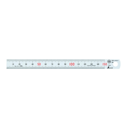 直尺　シルバー　15cm　JIS 13005