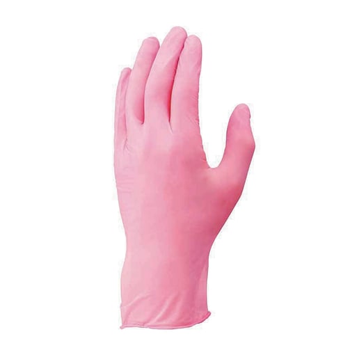 Showa Gloves 玫瑰粉色一次性手套 885 L 50 件