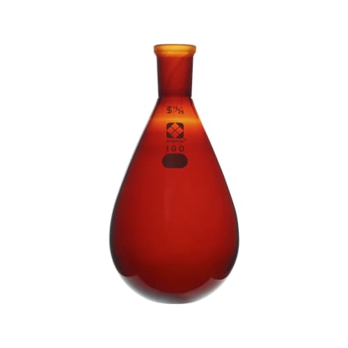 Shibata Science 通用滑动茄子烧瓶 棕色 15/25 100mL 005270-15100