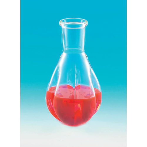 精细透明普通滑动茄子烧瓶带挡板 50mL 29/42