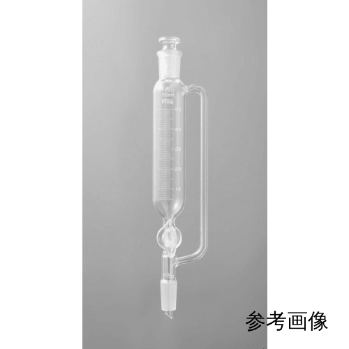 精细普通滑动圆柱形分液漏斗 50mL 带侧管平塞 15/25 下部 19/38 带刻度玻璃旋塞