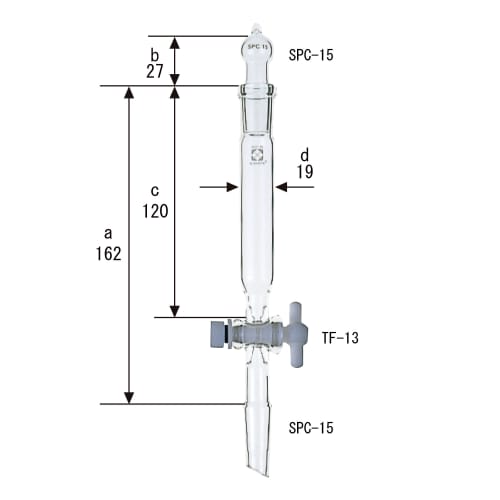 圆柱形 SPC 分液漏斗，带 PTFE 旋塞 200mL 030260-19200