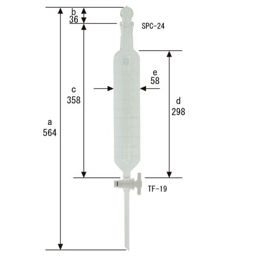 SPC 分液漏斗 500mL SPC24 带刻度