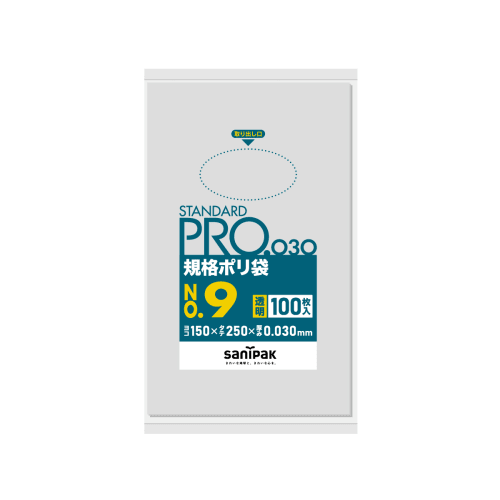 STANDARD PRO 标准塑料袋 L09 9 号 0.03t 透明 100P x 40 本