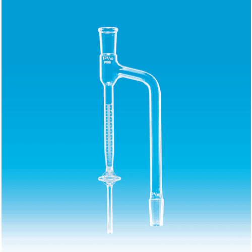 精细透明普通载玻片水分定量接收器5mL带旋塞上24/40下24/40