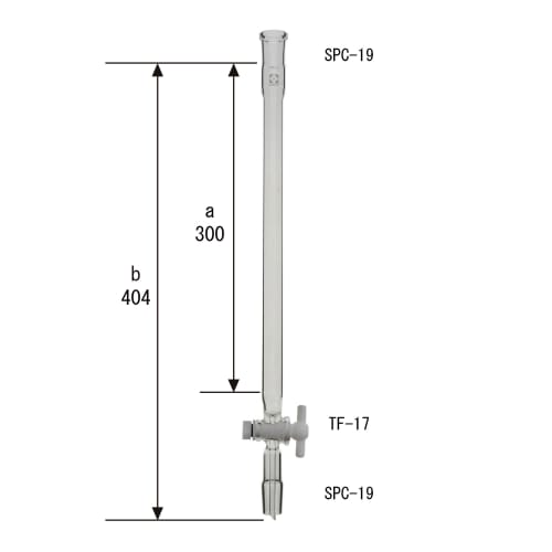 Shibata Scientific SPC 色谱柱，带 PTFE 旋塞 20mm 032130-20