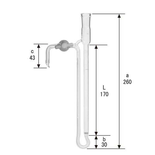 Shibata Scientific SPC 色谱管，带 PTFE 旋塞 12mm 032150-153