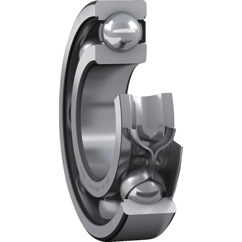 ＳＫＦ　単列深溝玉軸受　軸受片側鋼板シールド　Ｃ３すきま（すきま大）　内径１０ｍｍＸ外径２６ｍｍＸ幅８ｍｍ　6000-Z/C3