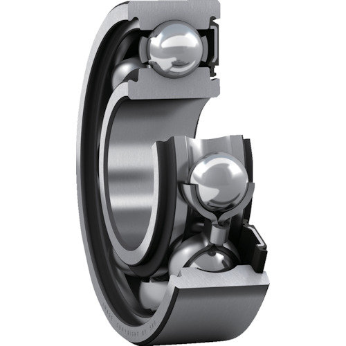 ＳＫＦ　単列深溝玉軸受　軸受片側接触シール　Ｃ３すきま（すきま大）　内径１２ｍｍＸ外径２８ｍｍＸ幅８ｍｍ　6001-RSH/C3