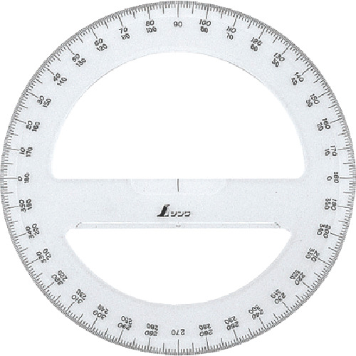 Shinwa 量角器 360° 15cm 全圆 74926