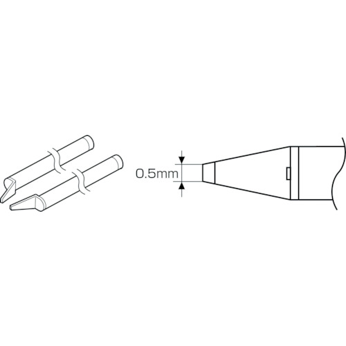 白光　こて先　ＣＨＩＰ　０．５Ｌ型　A1577