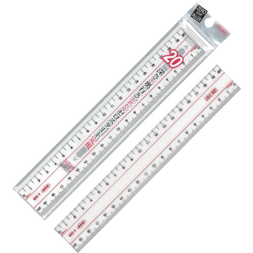 共荣塑料甲基亚克力双切直线尺20cm A-2520