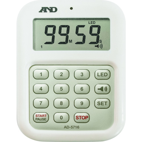 A&D 大声数字定时器（100 分钟数字定时器）AD-5716 AD-5716