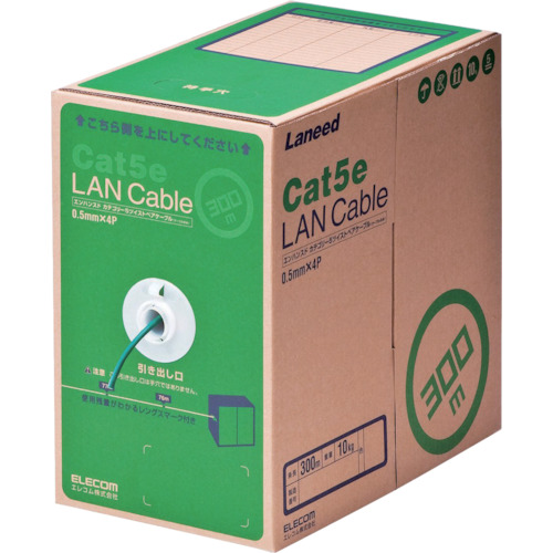 elecom eu ou rohs符合LAN电缆CAT5E CAT5E 300M深绿色LD-CT2/DG300/RS