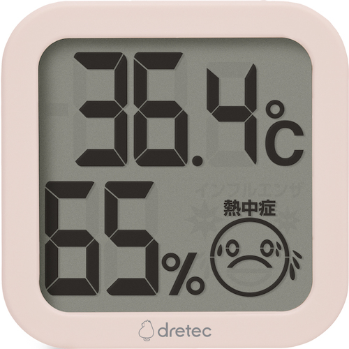 dretec 数字温湿度计粉色 O-421PK