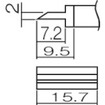 白光抹子尖端15.7 T12-1402