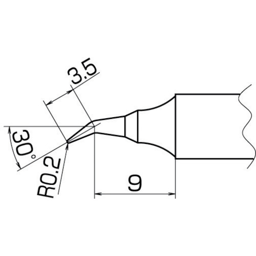 白光　こて先　０．２ＲＳＢ型　T20-J02