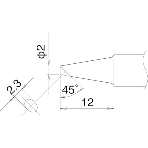 白光　こて先　２ＢＣ型　T22-BC2