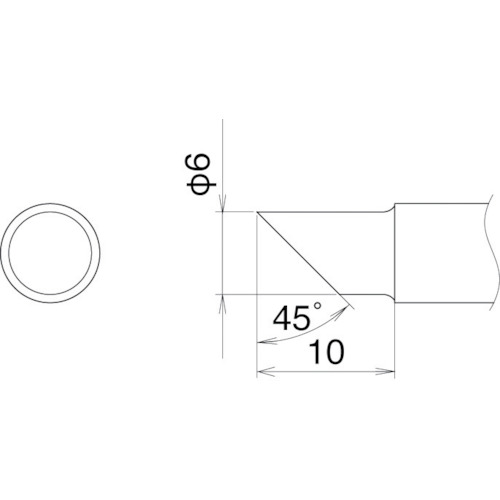 白光　こて先　６Ｃ型　T22-C6