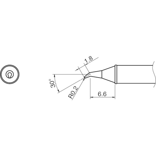 白光　こて先／０．２ＲＳＳＢ型　T31-01JS02