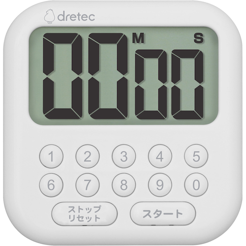 dretec 大屏定时器“Shabon 10”白色 T-616WT